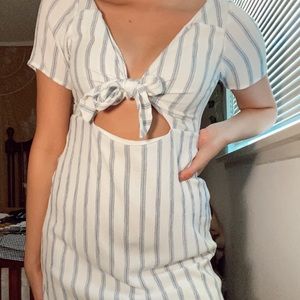 Pacsun Striped Front Tie Dress